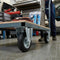 125mm Pressed Steel Fixed Castor Wheel - Black Rubber on Pressed Steel - 110kg Load Capacity