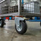 200mm Pressed Steel Swivel Castor Wheel with Directional Brake & Top Plate - Black Rubber - 180kg Load