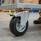 80mm Pressed Steel Swivel Castor Wheel with Directional Brake & Top Plate - Black Rubber - 60kg Load