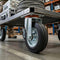 125mm Pressed Steel Swivel Castor Wheel - Black Rubber & 4-Hole Plate - 110kg Load Capacity