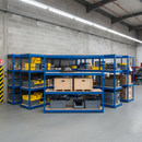 5-Level Heavy Duty Industrial Shelving - 1980mm High - 400kg Capacity - Chipboard - Blue