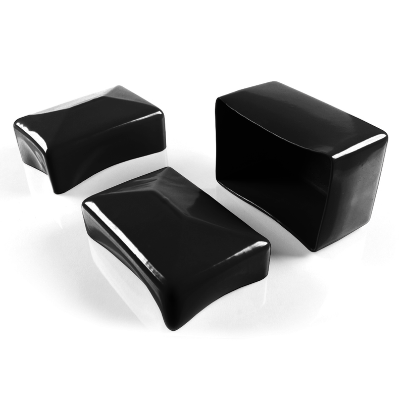 Heavy Duty Black PVC Rectangular Flexible Caps For Multiple Applications