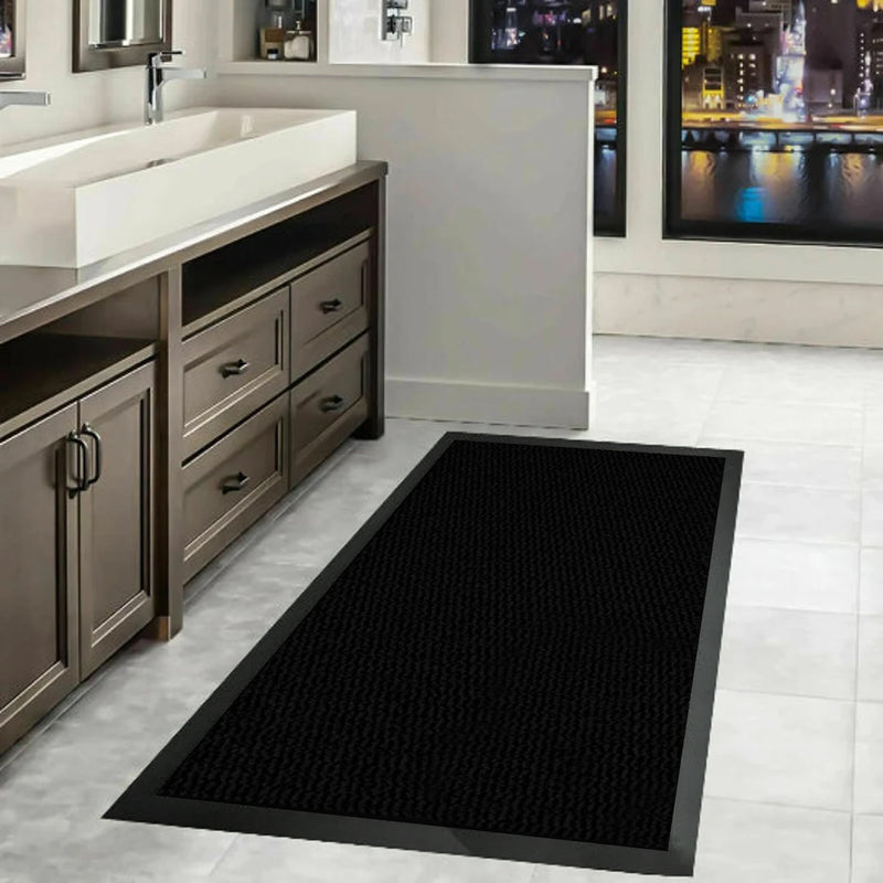 Door Mat Indoor Outdoor - Heavy Duty Rubber, Floor and Kitchen Mats - Non Slip, Washable and Dirt Trapper Doormats Super Absorbent Barrier Matts