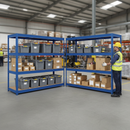 Premium Industrial Shelving - 1770mm High - Up to 600kg Load Capacity - Blue