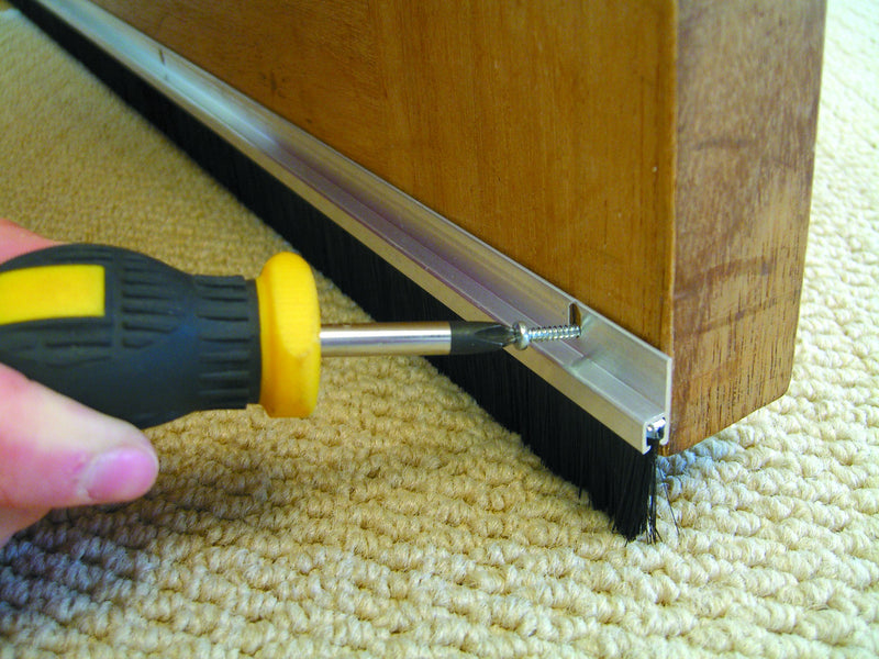 Premium Heavy-Duty Aluminium Brush Door Seal – Draught Excluder | Up to 25mm | For Windows & Doors