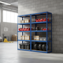 Premium Heavy Duty Shelving - 1800mm High - 200/280kg Capacity - Blue