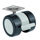 High Strength Polyamide 38mm Braked Castor Wheels For Heavy Furniture