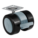 High Strength Polyamide 38mm Braked Castor Wheels For Heavy Furniture