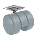 Professional 38mm Polyamide Hard Castor Wheels For Trolleys & Furniture - 5Pcs