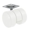 Professional 38mm Polyamide Hard Castor Wheels For Trolleys & Furniture - 5Pcs