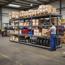 3x Heavy Duty Industrial Shelving - 2000mm High - 500kg Capacity - Grey