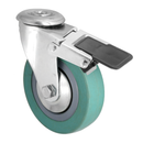 Braked Bolt Hole Green Budget Castors For Industrial Equipment