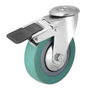 Braked Bolt Hole Green Budget Castors For Industrial Equipment