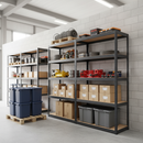 Heavy Duty Melamine Shelving 2130mm High | 200-280kg Capacity | Grey Industrial Racking UK