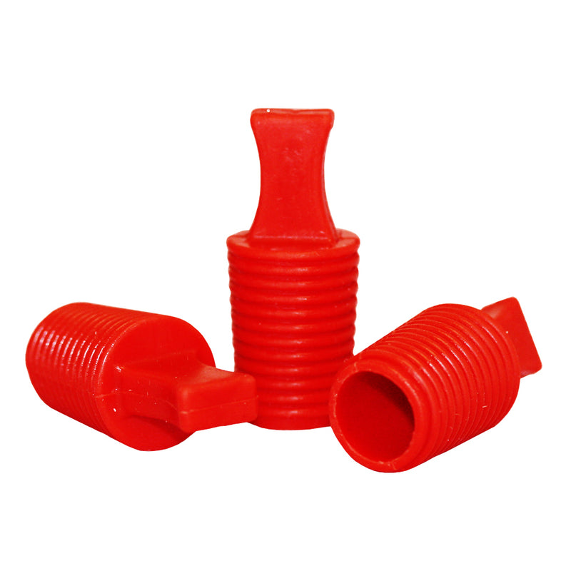 Heavy Duty Silicone Ribbed Plugs For Threaded Hole Protection - 100 Pack