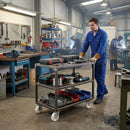 Dim Gray 80mm Pressed Steel Swivel Castor Wheel with 4 Hole Top Plate & White Nylon Wheel - 120kg Load Capacity