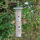 Premium Stainless Steel Large Bird Feeder with Four Feeding Stations, Weather-Resistant Roof, and Easy-Clean Design for Ou...