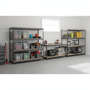 Heavy Duty Industrial Shelving and Workbench Bundle - 1800mm High & 1200mm Wide - Grey