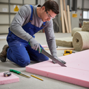 Professional Heavy Duty Insulation Knife Set - 10" & 6" Cutting Tools for Fibreglass, Foam Board, and Mineral Wool - Detai...