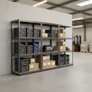 Heavy Duty Shelving Unit 1600mm High | 200kg Capacity | Grey Industrial Racking