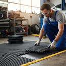 Premium Garage Floor Tiles Kit - Coin Pattern for Heavy Duty Use