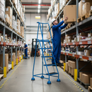 Premium Heavy Duty Warehouse Steps with Safety Castors in Multiple Colors and Step Variants