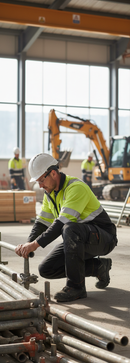 Premium Heavy Duty Cargo Trousers with 4-Way Stretch, Gusseted Crotch, and Leg Extension for Outdoor Work - Main Product I...