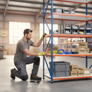 Heavy Duty Industrial Shelving - 1830mm High - 200kg Capacity - Melamine - Blue & Orange