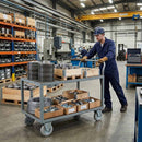 100mm Pressed Steel Fixed Castor Wheel - Grey Rubber on Pressed Steel - 75kg Load Capacity