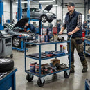 100mm Pressed Steel Fixed Castor with Black Rubber on Polypropylene Wheel - 75kg Load Capacity