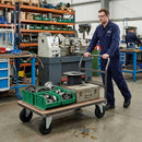 100mm Pressed Steel Swivel Castor with Black Rubber on Polypropylene Wheel - 75kg Load Capacity