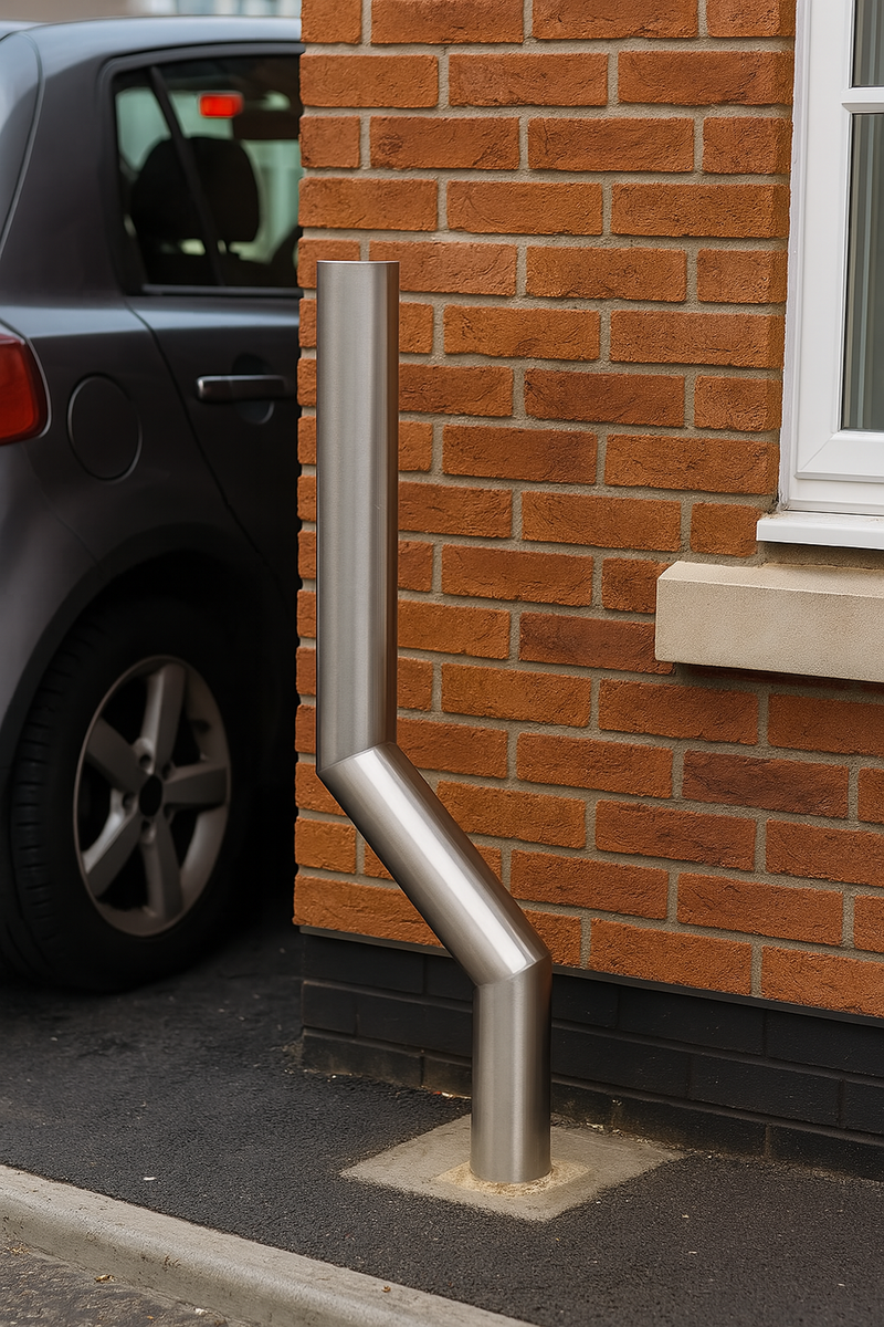 1100 mm Cranked Safety Bollard 1