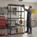 Heavy Duty Garage Shelving - 2130mm High - 200/280kg Capacity - Grey
