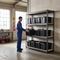 Heavy Duty Shelving Unit - 1600mm High with 8x 62L Storage Boxes