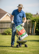 Premium Triple Action Herbicide Granular Fertilizer for Lawn Care - 15kg with Iron Sulphate, MCPA, and Mecoprop-P for Effe...