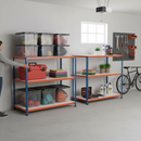 Premium Workbench Set - 915mm High - 200kg Capacity - Melamine - Blue/Orange