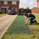 Heavy Duty Turf Reinforcement Mesh Roll – Green HDPE Grass Protection Grid for Car Parks, Driveways, Wheelchair Access & Pedestrian Areas (2-Tonne Load Bearing)