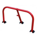 Red Fold-Down Hoop Barrier with Integral Lock – Heavy-Duty Parking Security Barrier