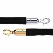 Premium Velvet Rope Queue Barrier – Heavy-Duty Stanchion (1.8m / 2.4m) – Chrome / Brass Finish