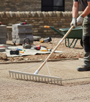 Heavy Duty Aluminum Crown Landscaping Rake - 66cm Wide with 18 Teeth for Efficient Flower Bed Preparation and Gravel Level...