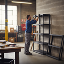 Premium Plastic Shelving Unit - 1760mm High - 20kg Capacity - Charcoal