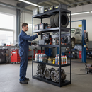 Heavy Duty Metal Garage Shelving Unit - 1800mm High - 90/130kg Capacity