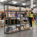 Heavy Duty Industrial Shelving - 1800mm High - 200/280kg Capacity - Grey