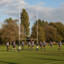 Premium 9m Socketed Steel Rugby Posts with 2mm Thickness and Stabilizing Sockets - Detail View