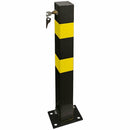Heavy-Duty Steel Folding Parking Post / Barrier – Lockable, Fold-Down Vehicle Restraint