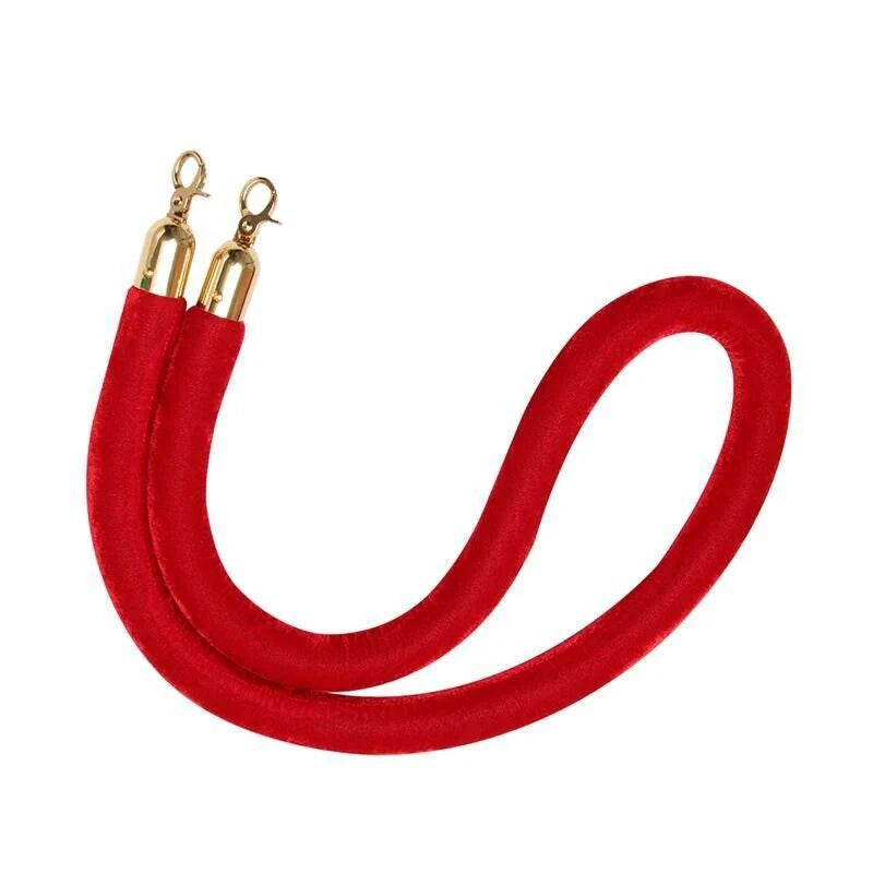 Premium Velvet Rope Queue Barrier – Heavy-Duty Stanchion (1.8m / 2.4m) – Chrome / Brass Finish