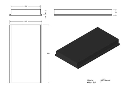 Front Plate - 450 x 245 x 50mm