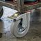 200mm Swivel Castor Wheel with Directional Brake - Grey Rubber - 4-Hole Top Plate, 180kg Load Capacity