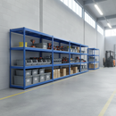 Heavy Duty Industrial Shelving - 1677mm High - 400kg Capacity - Steel - Blue