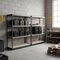 2x Premium Heavy Duty Shelving - 1600mm High - Grey with 8x 62L Plastic Storage Boxes